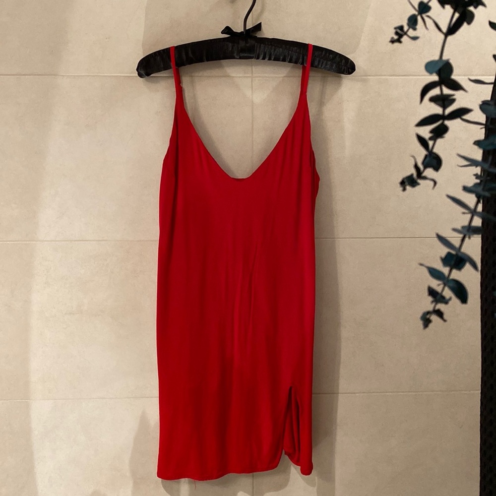 Reformation mini summer dress with side slit